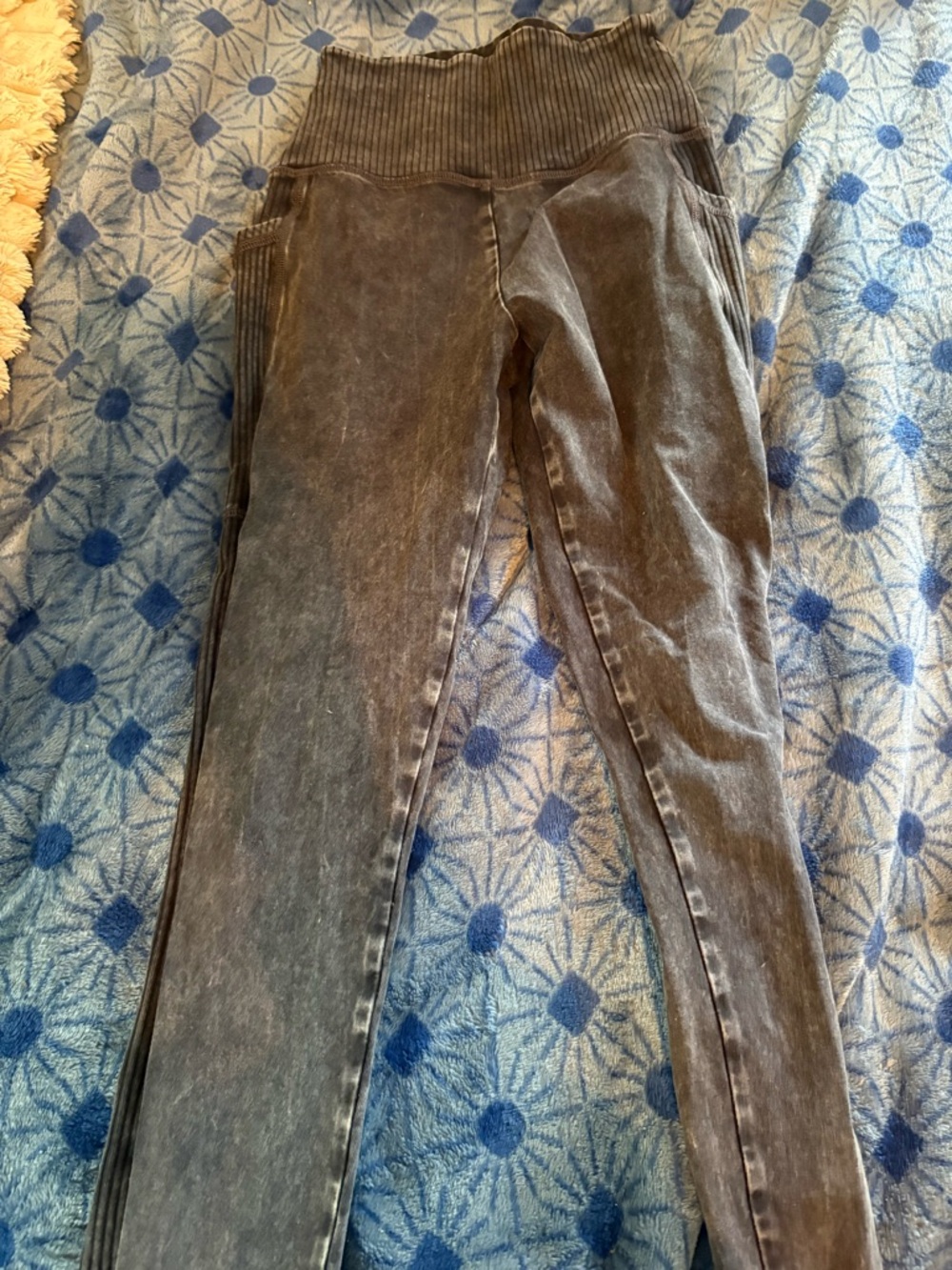 High-Waist Womens legging - Washed Black